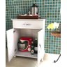 Armário Balcão 2 Portas De Banheiro Multiuso Nova Decor Armario de chão fruteira para cozinha - 2