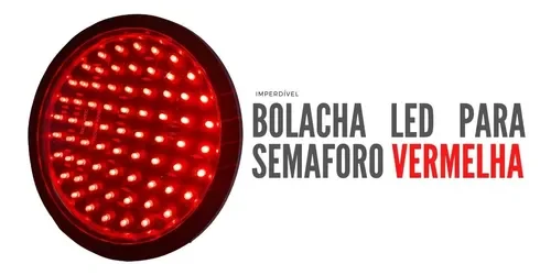 Bolacha Led Vermelho Para Semáforo Atende Abnt Nbr 200mm:vermelho - 1