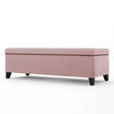 Ver imagem 5 de Recamier Bau Julia 1,60m Suede Rosa Bebe - Inova Decor