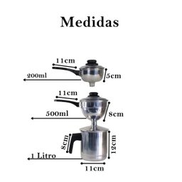 Cuscuzeiro individual para duas pessoas cuscuz não inox: Cinza - 2