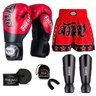 Kit Boxe Muay Thai Fheras Top Tailandesa Vermelho (03002785) - 7