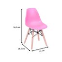 Ver imagem 5 de Kit Infantil Rack Mesa e Cadeira Eiffel Rosa 100% Mdf Woodcore