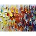 Ver imagem 5 de Quadro Pintura Tela colorida perfeita espessa óleo 5380: 50cm (A) x 100cm (L)