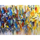 Ver imagem 4 de Quadro Pintura Tela colorida perfeita espessa óleo 5380: 50cm (A) x 100cm (L)