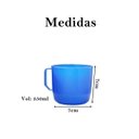 Ver imagem 2 de Copos Plásticos com Alça Azul Resistente Infantil Casa 4 Und