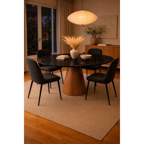 Mesa Jantar Oval 180x100cm - Mármore São Gabriel