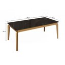 Ver imagem 2 de Mesa de Jantar Kappesberg em Madeira Maciça com Tampo de Vidro Preto Fosco 200cm