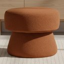 Ver imagem 2 de Puff Redondo Orgânico Quarto Infantil Laura D02 Bouclê Terracota B-125 - Lyam Decor