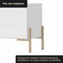 Ver imagem 6 de Rack Sala 100% MDF para TV até 60 Polegadas com Pés em Metalon 164x54x40cm Branco Fosco