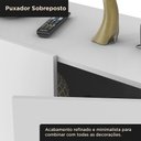 Ver imagem 7 de Rack Sala 100% MDF para TV até 60 Polegadas com Pés em Metalon 164x54x40cm Branco Fosco