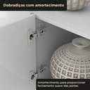Ver mais imagens de Rack Sala 100% MDF para TV até 60 Polegadas com Pés em Metalon 164x54x40cm Branco Fosco