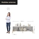 Ver imagem 2 de Rack Sala 100% MDF para TV até 60 Polegadas com Pés em Metalon 164x54x40cm Branco Fosco