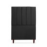 Cabeceira Estofada Cama Box Solteiro Carla 110cm Linho:preto - 1