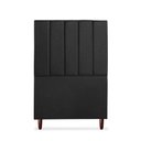 Ver imagem 1 de Cabeceira Estofada Cama Box Solteiro Carla 110cm Linho:preto