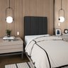 Cabeceira Estofada Cama Box Solteiro Carla 110cm Linho:preto - 2