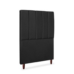 Cabeceira Estofada Cama Box Solteiro Carla 110cm Linho:preto - 3
