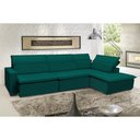 Ver imagem 1 de Sofá Istambul 3.80x2.10m Retrátil e Reclinável com Chaise - Verde