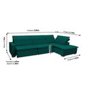 Ver imagem 2 de Sofá Istambul 3.80x2.10m Retrátil e Reclinável com Chaise - Verde