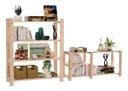 Ver imagem 1 de Conjunto Armário Moderno Para Brinquedos Design Original Madeira Pinus Até 15Kg e Aparador Botas 50x