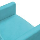Ver imagem 6 de Kit 2 Poltronas E Puff Redonda Azul Turquesa e Castanho