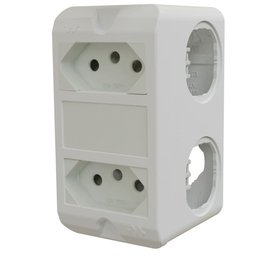 Conjunto com 2 Tomadas de 10 Amperes Poliwetzel Pvc - E017212029 - Wetzel - 1