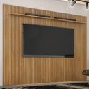 Ver imagem 1 de Painel para Tv Suspenso Frisado Ambiente Curitiba 2240 Cinamomo Off White - Valdemóveis