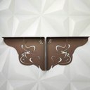 Ver imagem 6 de Par Mãos Francesas Decorativas 20cm Cantinho do Café Xícara Coração Marrom Aço