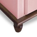 Ver imagem 4 de Mesa de Cabeceira 4 Gavetas Retrô Pés Bola Madeira Florença - Laca Rosa Algodão Doce/imbuia