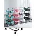 Ver imagem 5 de Carrinho Organizador Multiuso 3 Prateleiras Preto Em Aço