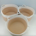Ver mais imagens de Cesta Decorativa Organizadora Cachepô Tecido Branco 3 Peças Allegra