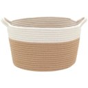 Ver imagem 5 de Cesta Decorativa Organizadora Cachepô Tecido Branco 3 Peças Allegra