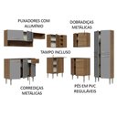 Ver imagem 7 de Armário de Cozinha Completa de Canto 417cm Rustic-cinza Emilly Madesa 02 Rustic-cinza