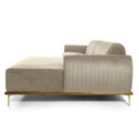 Ver imagem 6 de Sofá 3 Lugares Lisboa D07 com Chaise Direita 230cm Veludo Creme - D’Rossi