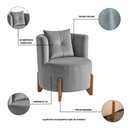Ver imagem 7 de Kit 2 Poltronas Orgânica Curva Luna Veludo Cinza - Montanaris Decor