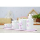 Ver mais imagens de Kit Higiene Bebê Porcelana Borboleta Menina Lilás Quarto Bancada Banho Cuidados Recém Nascido K110