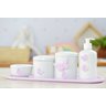 Kit Higiene Bebê Porcelana Borboleta Menina Lilás Quarto Bancada Banho Cuidados Recém Nascido K110 - 9