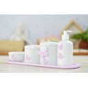 Ver imagem 7 de Kit Higiene Bebê Porcelana Borboleta Menina Lilás Quarto Bancada Banho Cuidados Recém Nascido K110