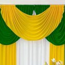 Ver imagem 3 de Cortina Larissa Varão Duplo Malha 3,00M x 2,60M Sala Quarto - Verde Amarelo