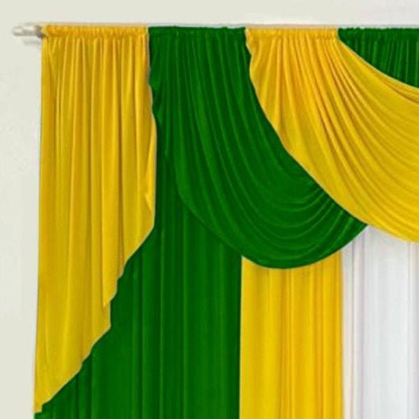 Cortina Larissa Varão Duplo Malha 3,00M x 2,60M Sala Q…