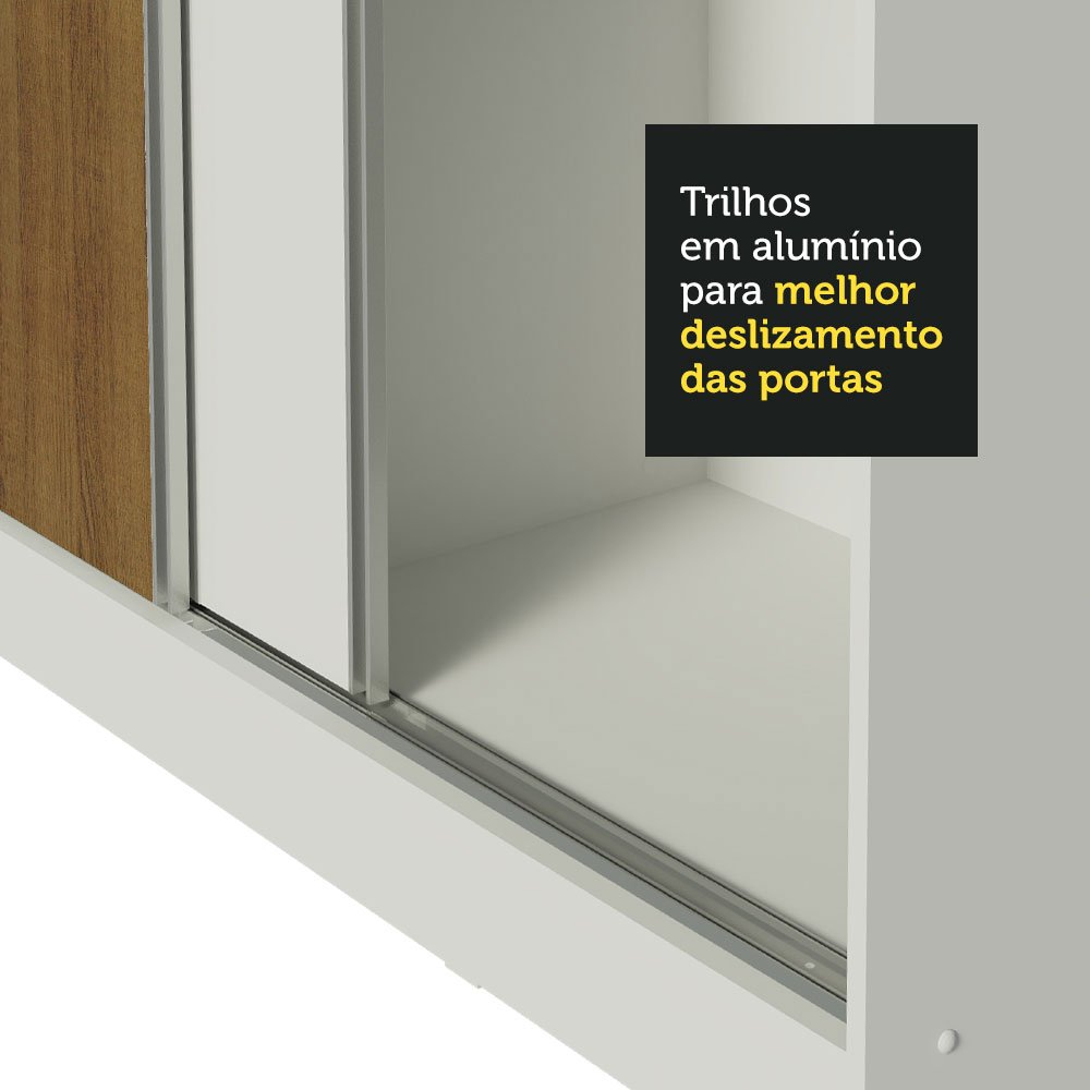 Guarda Roupa Casal 100% Mdf Madesa Royale 3 Portas de Correr - 10