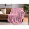 Cobertor Manta Microfibra Casal Macia Lisa 1,80x2,00m Realce Premium Sultan:rosê - 3