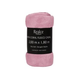Cobertor Manta Microfibra Casal Macia Lisa 1,80x2,00m Realce Premium Sultan:rosê - 4