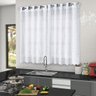 Cortina Cook Varão Cozinha Rendada c/ Forro 2,00m X 1,50m - Branca - 1