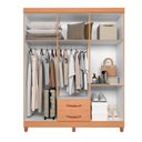 Ver imagem 3 de Guarda Roupa Mobi 6 Portas 2 Portas Freijo com Titanium - Albatroz