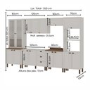 Ver imagem 2 de Cozinha Completa com Cristaleira 6 Peças sem Tampo 350cm Friz Genialflex