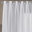 Ver imagem 2 de Cortina Clara para Varão Tecido Voal Prega Macho 3,00x2,50M Janela Sala Quarto - Branco