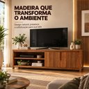Ver imagem 5 de Rack para TV 2 Portas 180cm Nature em Madeira Maciça - Rústico Escuro