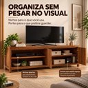 Ver imagem 6 de Rack para TV 2 Portas 180cm Nature em Madeira Maciça - Rústico Escuro