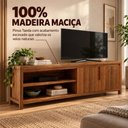 Ver imagem 7 de Rack para TV 2 Portas 180cm Nature em Madeira Maciça - Rústico Escuro