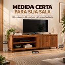Ver imagem 3 de Rack para TV 2 Portas 180cm Nature em Madeira Maciça - Rústico Escuro